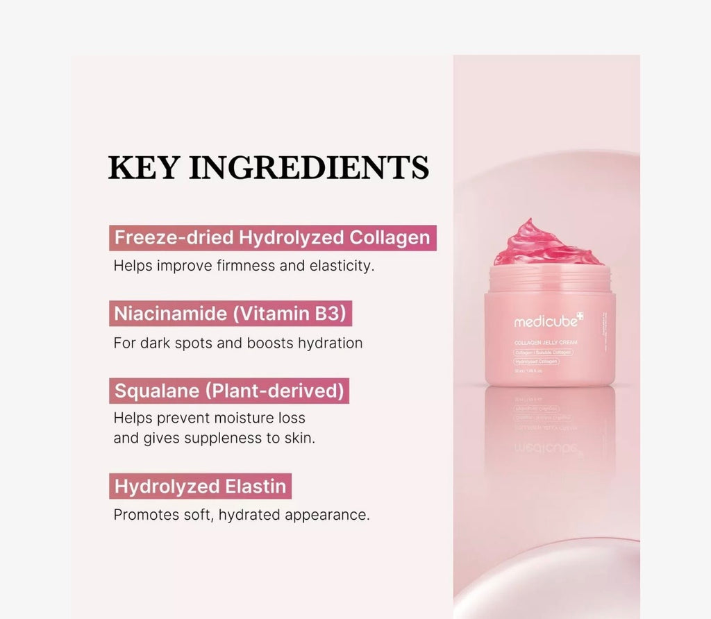 On Sale Bundle Special:  18% off with Free Shipping. [Medicube] Collagen Niacinamide Jelly Cream, 50 ml.    And the [Anua] Pdrn Hyaluronic Acid 100 Moisturizing Cream, 60ml.